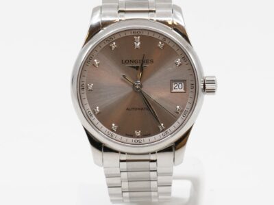 Armbandsur Longines, Master Collection Diamantindex, Stål, Boett 34mm Skelett-bakboett Automatisk Ref:L23574076 med diamantcertificat (VS-SI) samt warranty card i box.