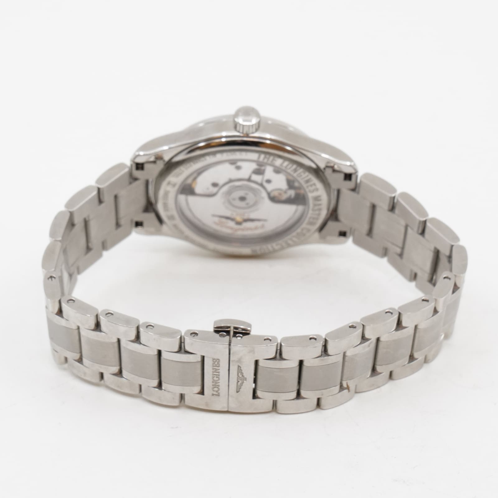Armbandsur Longines, Master Collection Diamantindex, Stål, Boett 34mm Skelett-bakboett Automatisk Ref:L23574076 med diamantcertificat (VS-SI) samt warranty card i box.