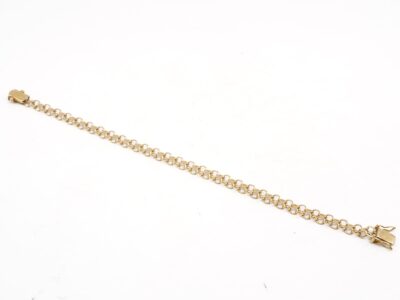 Armband X-länk Guld Längd 19cm