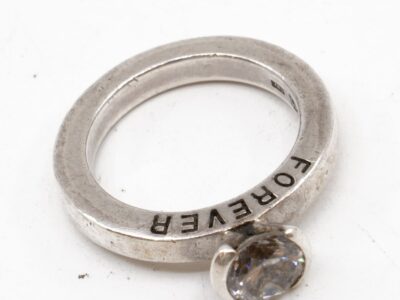 Ring Silver S925 Ø17 med sten