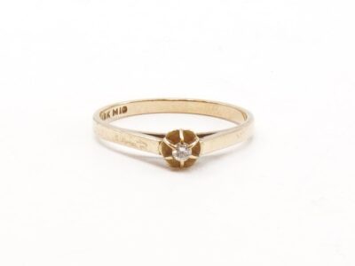 Ring med diamant 18K 2,1g Ø17¼