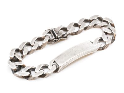 Armband Pansar med platta S925 76,1g 22cm