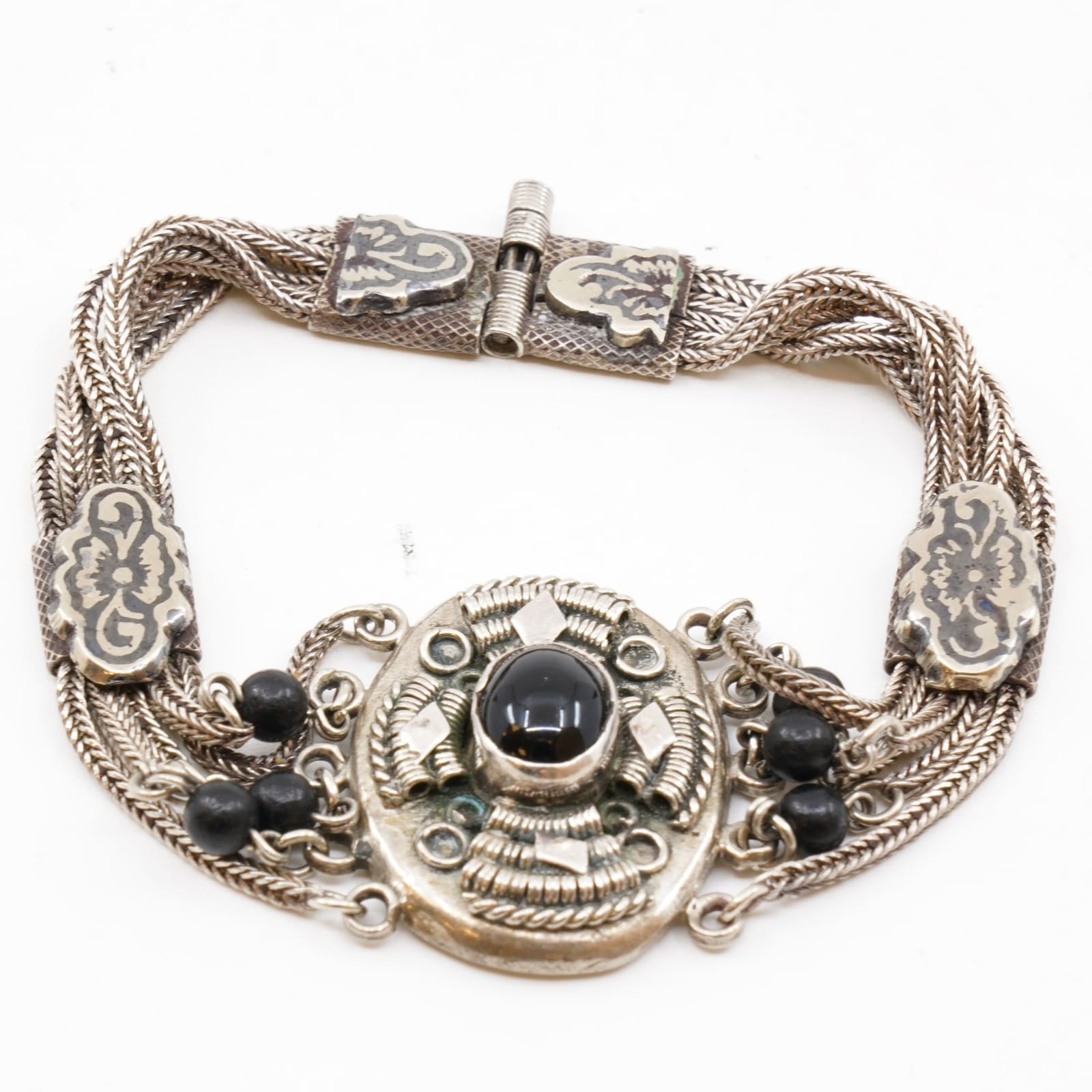 Armband Silver S900 brv24g 18cm med stenar