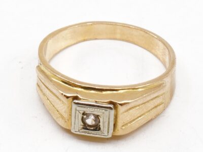 Ring Guld 18K Ø16¾ med liten sten