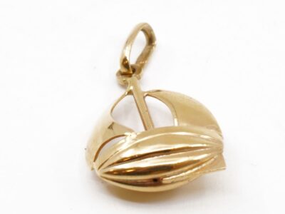 Hänge Guld 18K Höjd 17mm Segelbåt