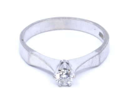 Solitärrring med 0,16ct diamant 18K Ø16