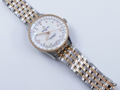 Armbandsur Breitling Navitimer 36, Automatisk, Stål/Roséguld, Boett 36mm, Urtavla i pärlemor, Diamantindex