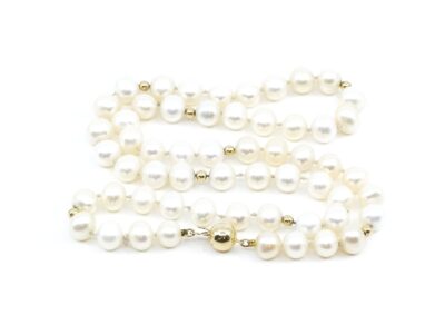 Pärlcollier odlade pärlor 18K