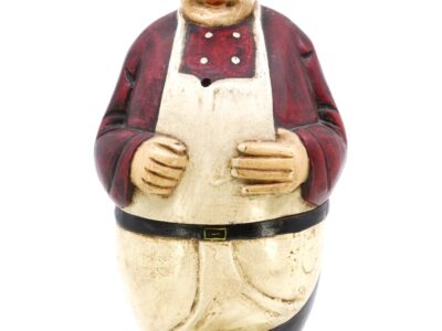 Skulptur Trä "kock" öppningsbar med skål inuti/ bonbonjär