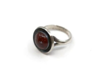 Ring Silver S925 Med Bärnsten