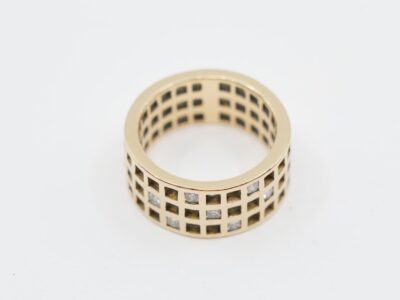 Ring Guld 18K Med Princess slipade diamanter