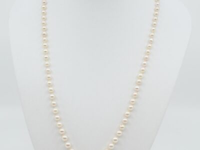 Pärlcollier Silverlås S835 Med odlade pärlor