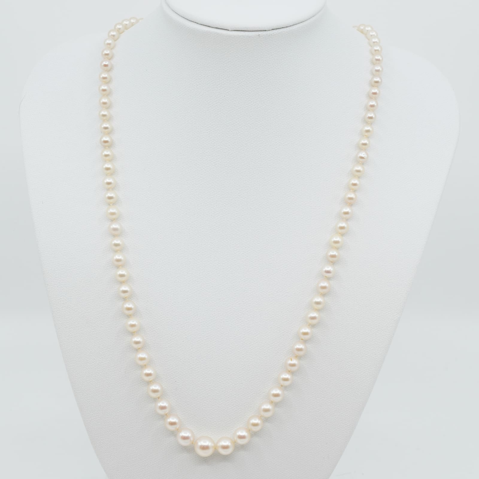 Pärlcollier Silverlås S835 Med odlade pärlor