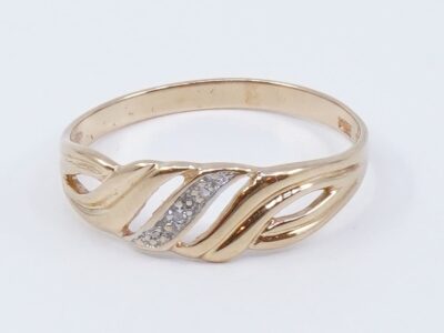 Ring tvåfärgat Guld med diamant