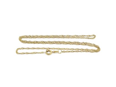 Halskedja Singapore Guld 18K L 43,5cm B 1,5mm