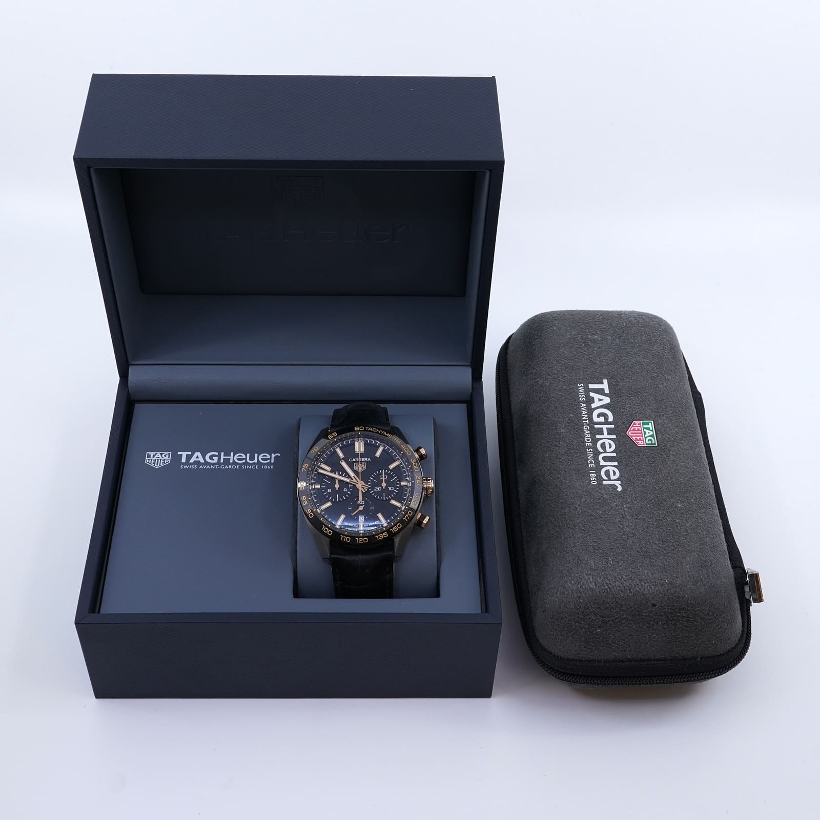 Armbandsur TAG Heuer Carrera 02 Chronograph, Datum, Safirglas