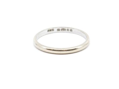 Ring slät Vitguld