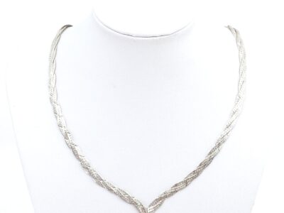 Collier Silver flätad