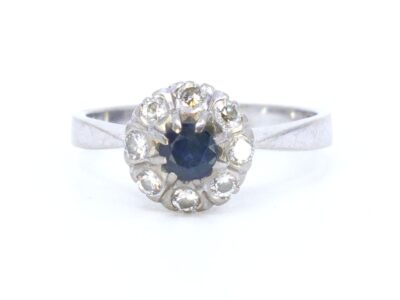 Camosering med diamanter 8x ca 0,04ct