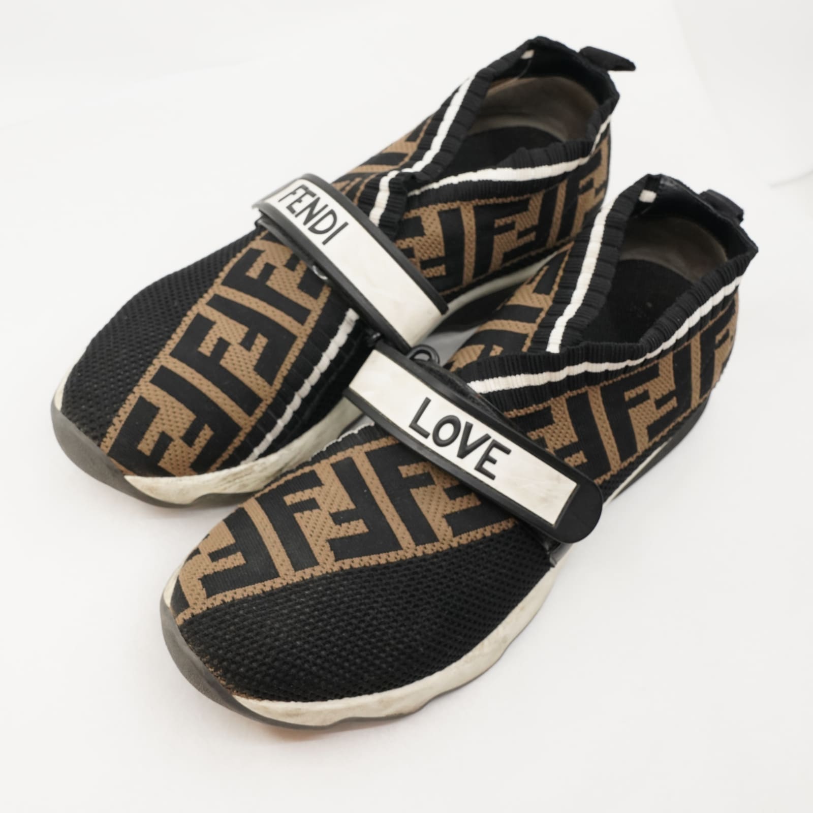 Fendi Noro Bianco Sneakers ett par