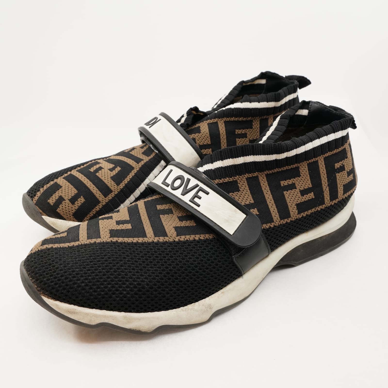 Fendi Noro Bianco Sneakers ett par