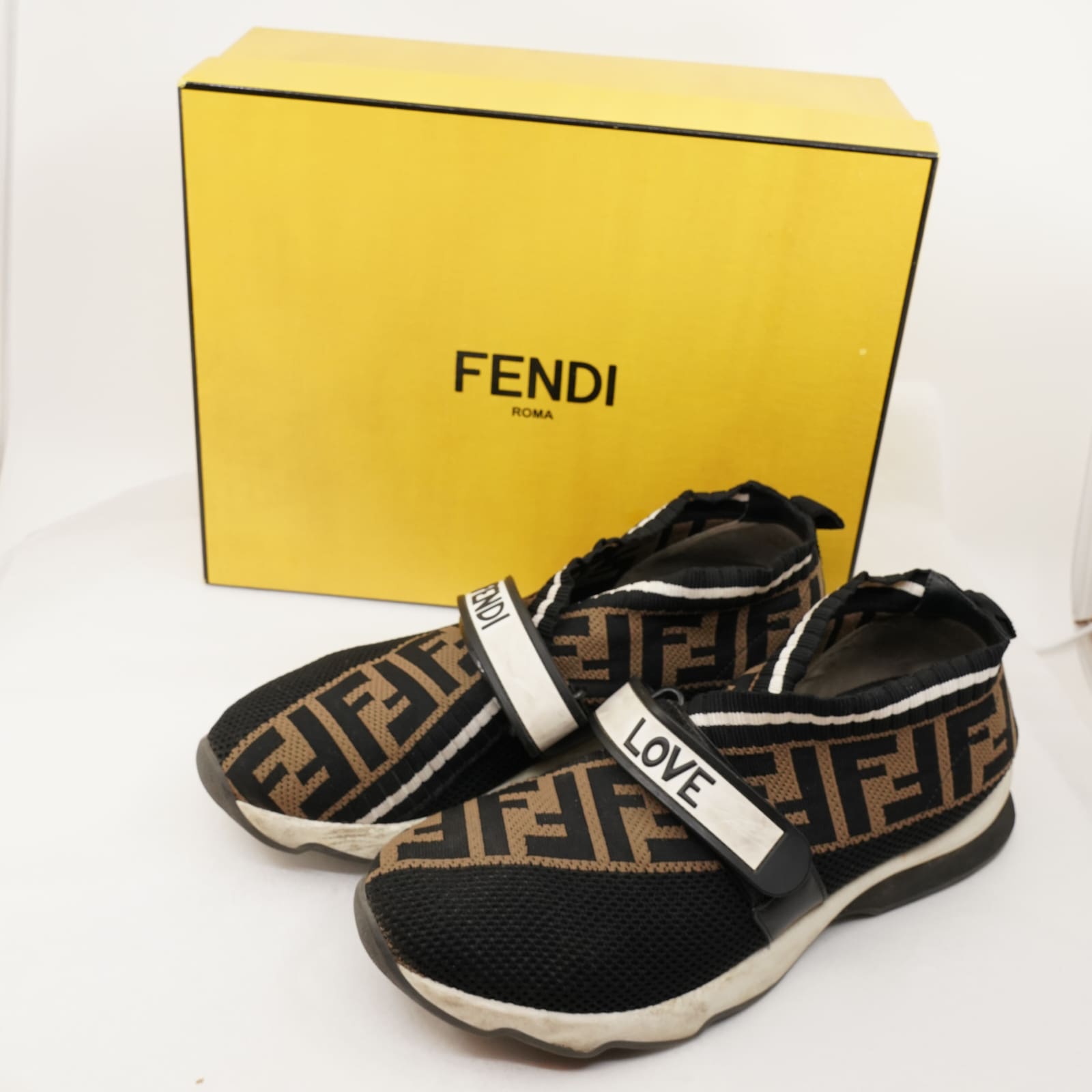 Fendi Noro Bianco Sneakers ett par