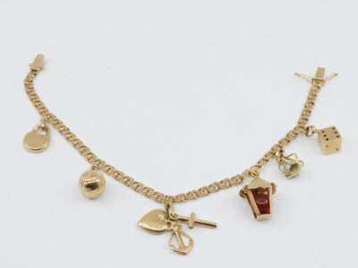 Armband Bismarck Guld med Berlocker