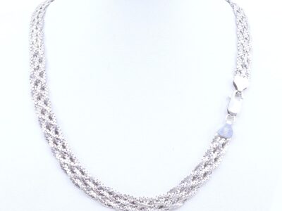 Halskedja flätat Silver S925 17,2g Längd 44cm