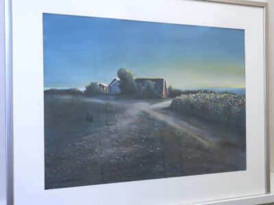 Kenth Olsson (f 1951) Akvarell på papper, " Sommarljus över Busör"