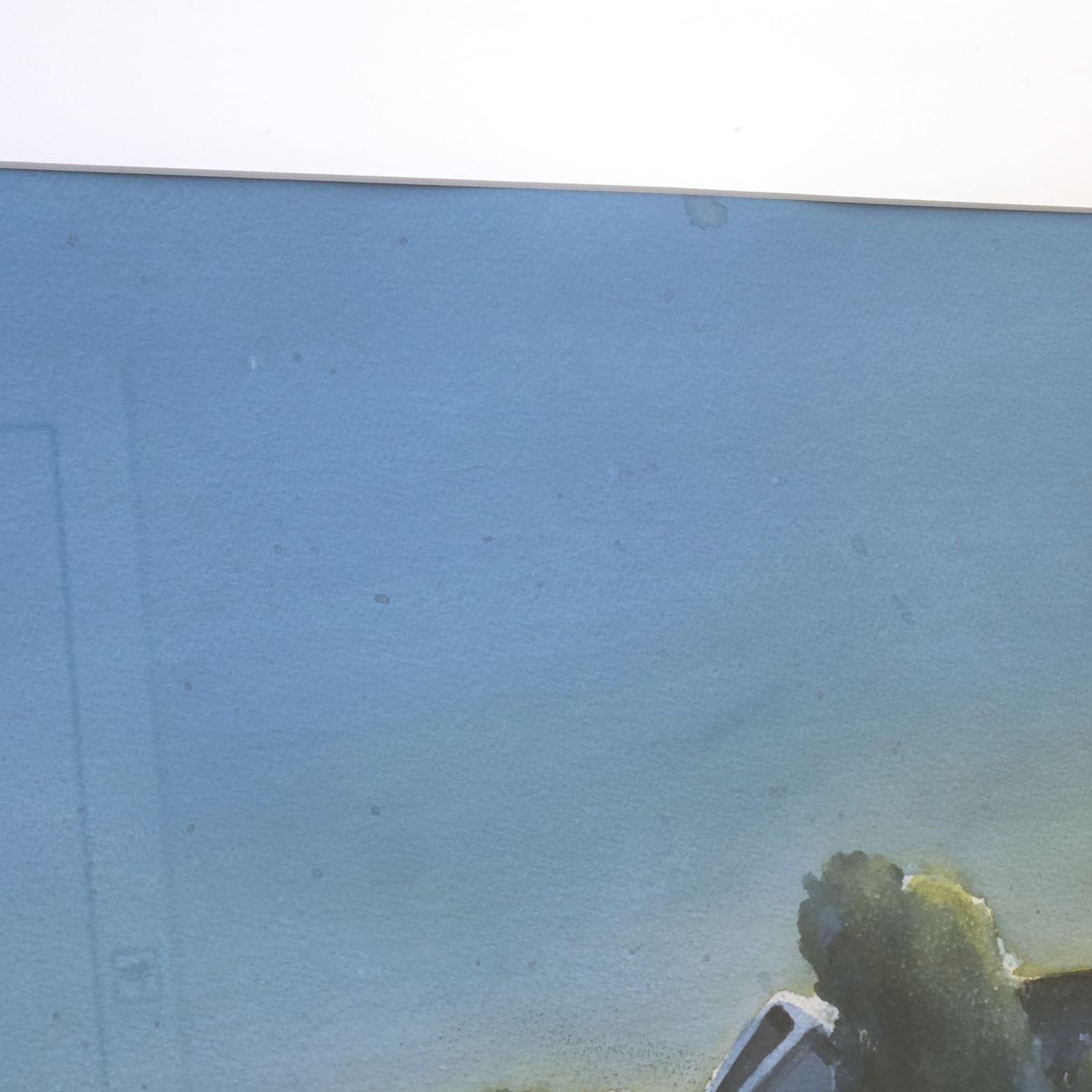 Kenth Olsson (f 1951) Akvarell på papper, " Sommarljus över Busör"