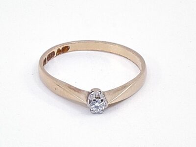 Ring Guld 18K 2,2g Ø18mm med diamant