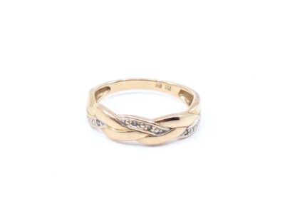 Ring Guld 18K 2,3g Ø16 med diamanter