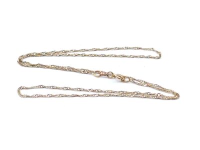 Halskedja Singapore Guld 18K 1,7g Längd 42cm