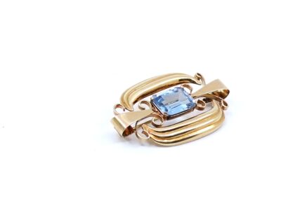 Brosch Guld 18K brv. 11,2g Höjd 46mm, sten