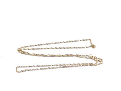 Halskedja Singapore Guld 18K 1,2g Längd 42cm