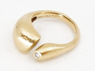 Ring 18K Ole Lynggaard Ø17¾ med diamant