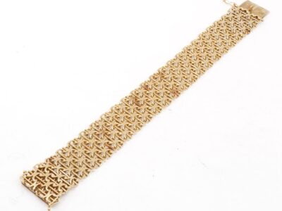 Armband X-länk med stav Längd 19cm Bredd 20mm 18K