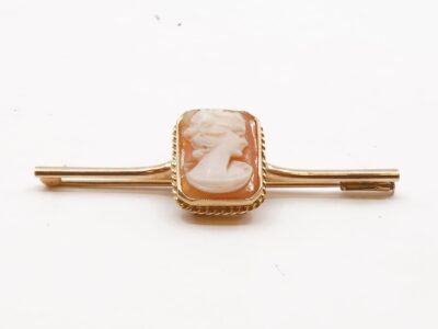 Brosch med camé Guld 14K Bredd 55mm