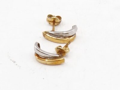 Örhängen Guld 18K 0,8g tvåfärgade