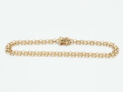 Armband X-länk 18K 6,20g Längd 20cm Bredd 6mm med kistlås