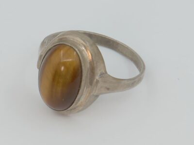 Ring Silver med tigeröga S830 Brv 1,9g