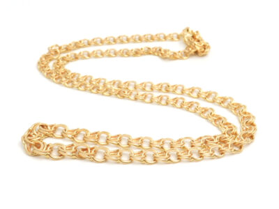Halskedja doserad Bismarck Guld 18K 14,1g Längd 45cm Bredd 4-6mm