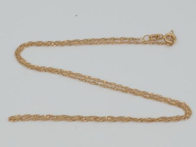 Halskedja Singapore Guld 18K 1,5g, 42cm