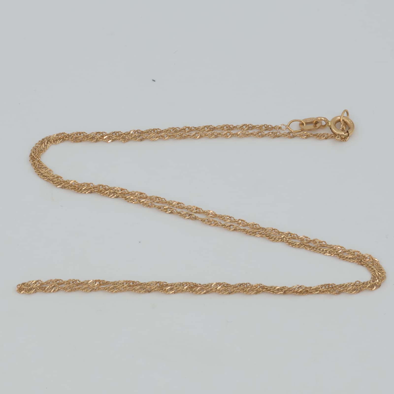 Halskedja Singapore Guld 18K 1,5g, 42cm