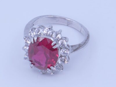 Ring Silver med stenar S925 6,2g Ø18,5