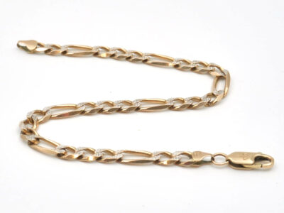 Armband Figaro tvåfärgat 18K 8,25g, 19,3cm