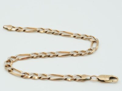Armband Figaro tvåfärgat 18K 8,25g, 19,3cm