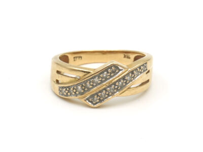 Ring med diamanter 18K 4,90g Ø17¼