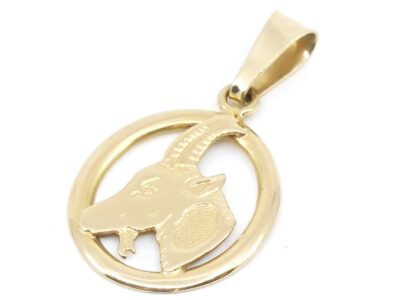 Hänge/berlock Stenbocken Stjärntecken Guld 18K B 8mm H 23mm