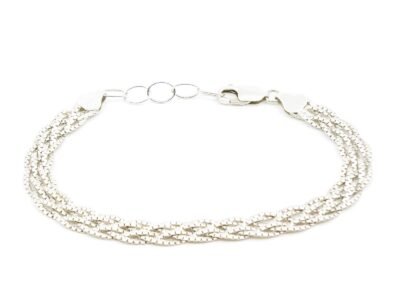 Armband flätat Silver